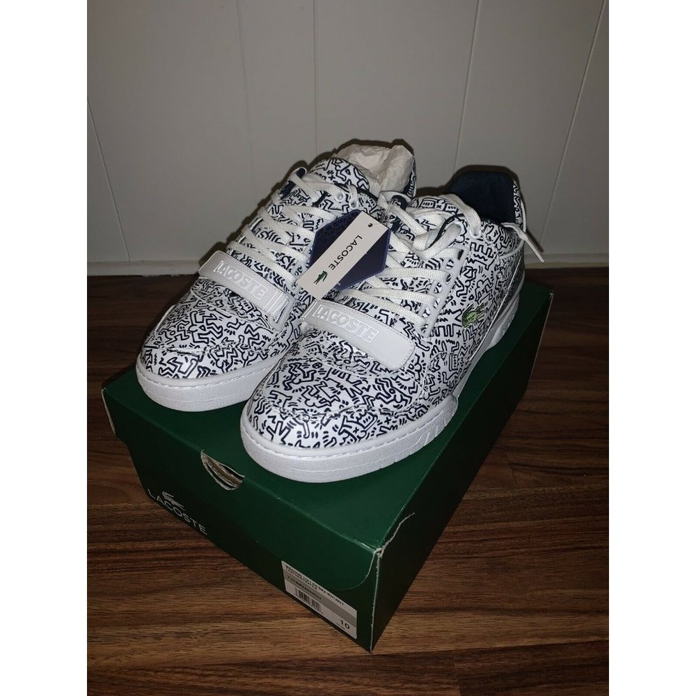 Men's sz 10 Keith Haring x Lacoste Missouri white
